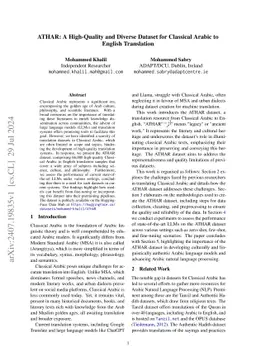 ATHAR: A High-Quality and Diverse Dataset for Classical Arabic to English Translation