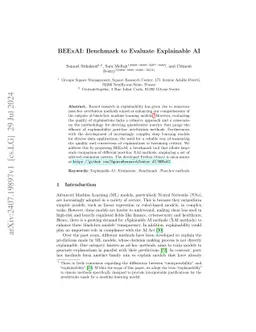 BEExAI: Benchmark to Evaluate Explainable AI