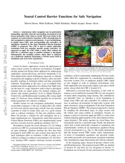 Neural Control Barrier Functions for Safe Navigation