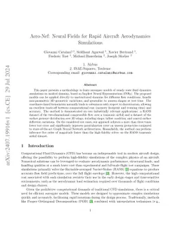 Aero-Nef: Neural Fields for Rapid Aircraft Aerodynamics Simulations