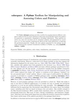colorspace: A Python Toolbox for Manipulating and Assessing Colors and
  Palettes