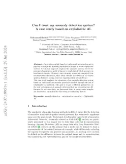 Can I trust my anomaly detection system? A case study based on
  explainable AI