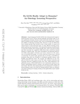 Do LLMs Really Adapt to Domains? An Ontology Learning Perspective