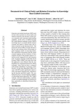 Document-level Clinical Entity and Relation Extraction via Knowledge
  Base-Guided Generation