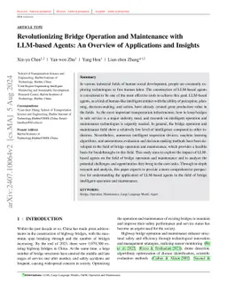 Revolutionizing Bridge Operation and maintenance with LLM-based Agents:
  An Overview of Applications and Insights