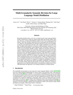 Multi-Granularity Semantic Revision for Large Language Model
  Distillation