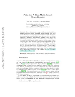 Plain-Det: A Plain Multi-Dataset Object Detector