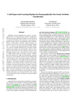 A Self-Supervised Learning Pipeline for Demographically Fair Facial
  Attribute Classification