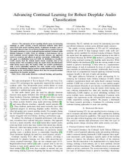 Advancing Continual Learning for Robust Deepfake Audio Classification