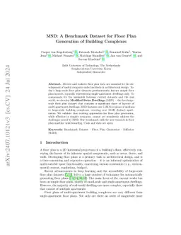 MSD: A Benchmark Dataset for Floor Plan Generation of Building Complexes
