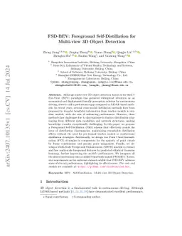 FSD-BEV: Foreground Self-Distillation for Multi-view 3D Object Detection