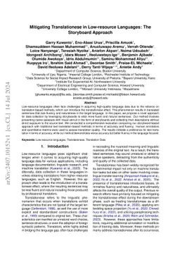 Mitigating Translationese in Low-resource Languages: The Storyboard
  Approach
