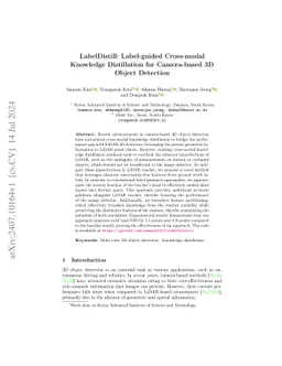 LabelDistill: Label-guided Cross-modal Knowledge Distillation for
  Camera-based 3D Object Detection