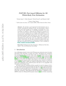 PAFUSE: Part-based Diffusion for 3D Whole-Body Pose Estimation
