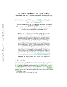 Visual Prompt Selection for In-Context Learning Segmentation
