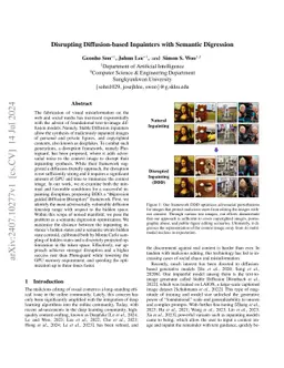 Disrupting Diffusion-based Inpainters with Semantic Digression