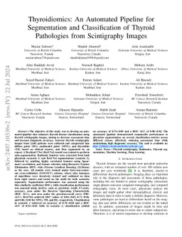 Thyroidiomics: An Automated Pipeline for Segmentation and Classification
  of Thyroid Pathologies from Scintigraphy Images