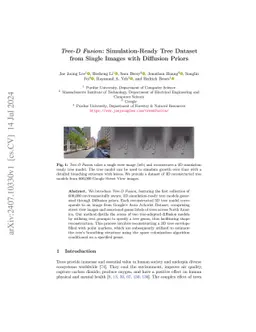 Tree-D Fusion: Simulation-Ready Tree Dataset from Single Images with
  Diffusion Priors