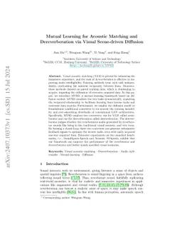 Mutual Learning for Acoustic Matching and Dereverberation via Visual
  Scene-driven Diffusion