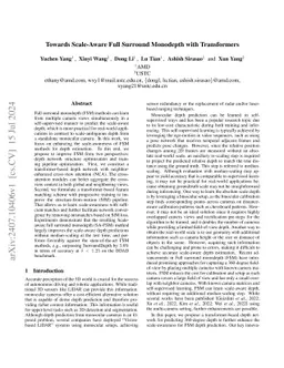 Towards Scale-Aware Full Surround Monodepth with Transformers