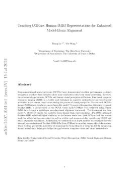Teaching CORnet Human fMRI Representations for Enhanced Model-Brain
  Alignment