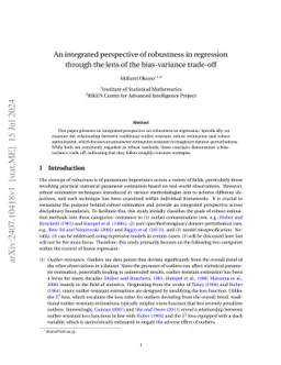 An integrated perspective of robustness in regression through the lens
  of the bias-variance trade-off