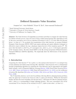 Deflated Dynamics Value Iteration