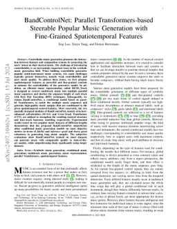 BandCondiNet: Parallel Transformers-based Conditional Popular Music Generation with Multi-View Features