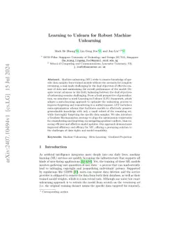 Learning to Unlearn for Robust Machine Unlearning