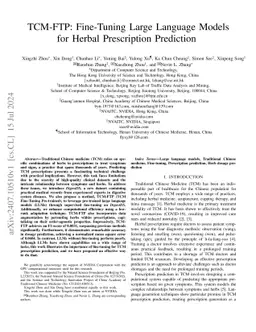 TCM-FTP: Fine-Tuning Large Language Models for Herbal Prescription
  Prediction