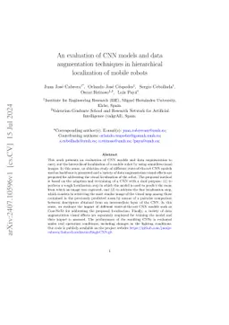 An evaluation of CNN models and data augmentation techniques in
  hierarchical localization of mobile robots