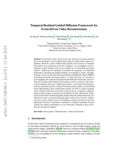 Temporal Residual Guided Diffusion Framework for Event-Driven Video
  Reconstruction