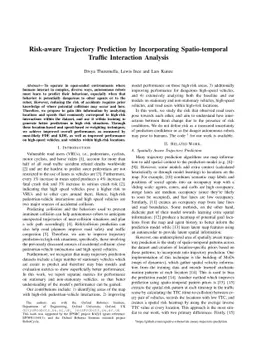 Risk-aware Trajectory Prediction by Incorporating Spatio-temporal
  Traffic Interaction Analysis