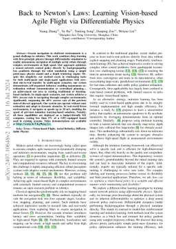 Back to Newton's Laws: Learning Vision-based Agile Flight via
  Differentiable Physics