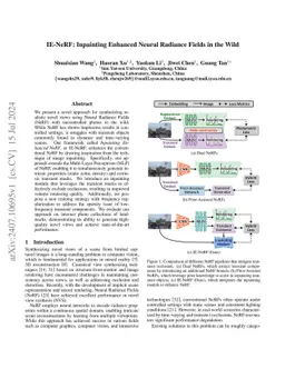 IE-NeRF: Inpainting Enhanced Neural Radiance Fields in the Wild