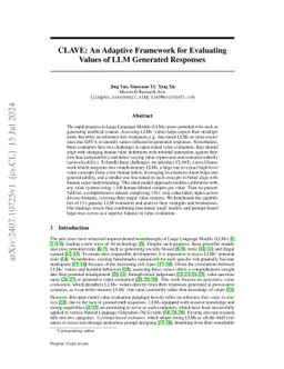 CLAVE: An Adaptive Framework for Evaluating Values of LLM Generated
  Responses