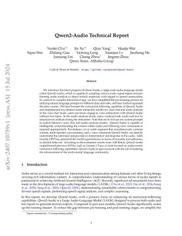 Qwen2-Audio Technical Report