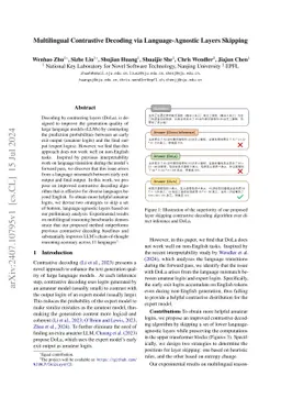 Multilingual Contrastive Decoding via Language-Agnostic Layers Skipping