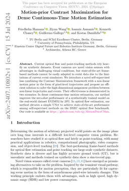 Motion-prior Contrast Maximization for Dense Continuous-Time Motion
  Estimation