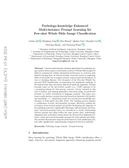 Pathology-knowledge Enhanced Multi-instance Prompt Learning for Few-shot
  Whole Slide Image Classification