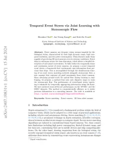 Temporal Event Stereo via Joint Learning with Stereoscopic Flow