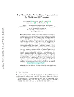 RepVF: A Unified Vector Fields Representation for Multi-task 3D
  Perception