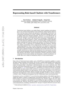 Representing Rule-based Chatbots with Transformers