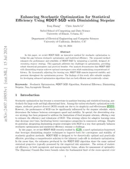 Enhancing Stochastic Optimization for Statistical Efficiency Using
  ROOT-SGD with Diminishing Stepsize