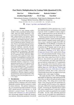 Fast Matrix Multiplications for Lookup Table-Quantized LLMs