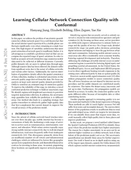 Learning Cellular Network Connection Quality with Conformal