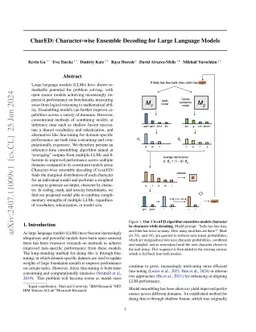 CharED: Character-wise Ensemble Decoding for Large Language Models