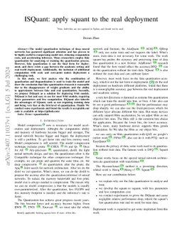 ISQuant: apply squant to the real deployment