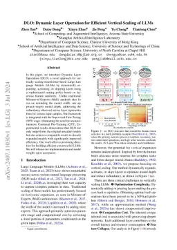 DLO: Dynamic Layer Operation for Efficient Vertical Scaling of LLMs