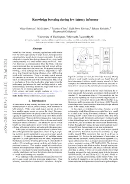 Knowledge boosting during low-latency inference